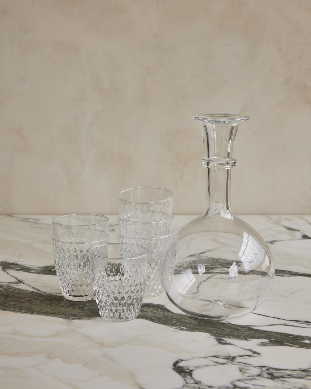 Rice Patterned Tumblers - Set of 6 - Clear