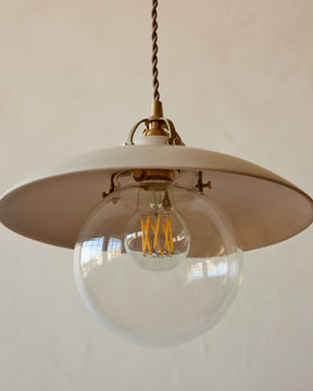 Edmund Pendant Light - 11" Dove Ceramic