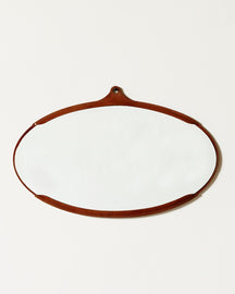 Lostine Fairmount wide oval leather mirror