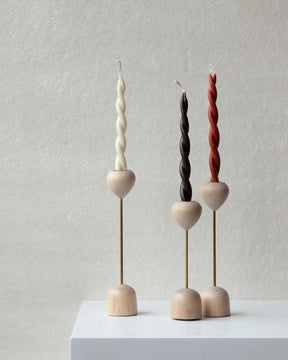 Pair of Twisted Tapers - Milk